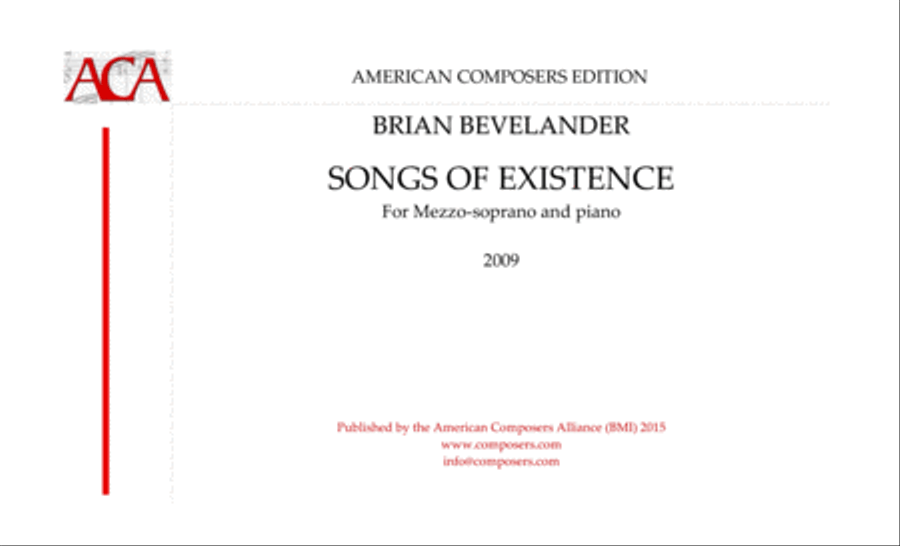 [Bevelander] Songs of Existence Voice scores gallery preview page 1