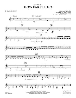 How Far I'll Go (from Moana) - Bb Bass Clarinet