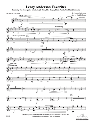 Leroy Anderson Favorites: 1st B-flat Clarinet