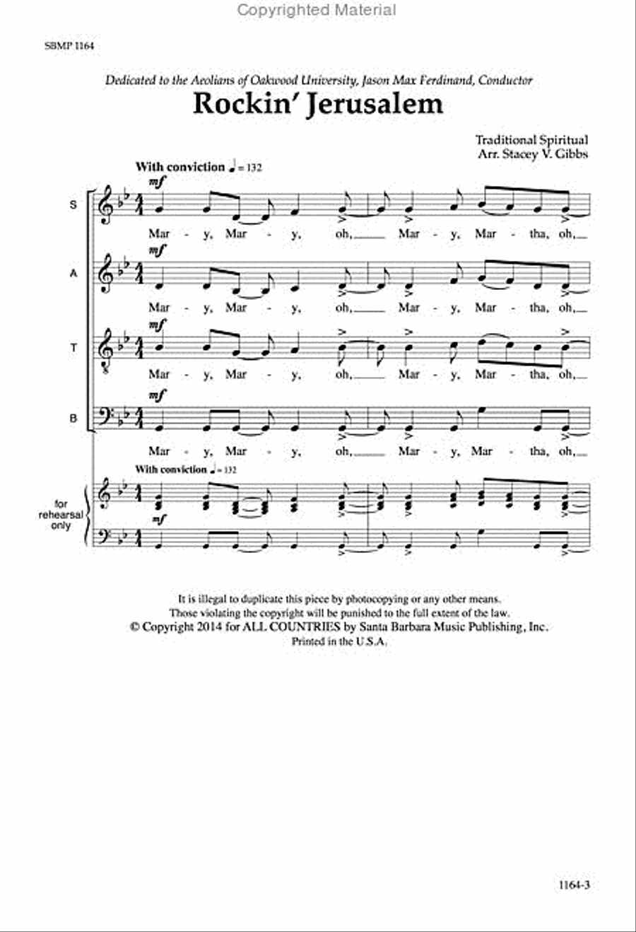 Rockin' Jerusalem - SATB divisi Octavo Divisi scores gallery preview page 2