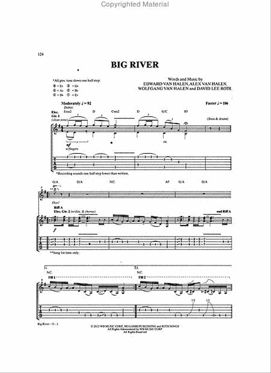 Van Halen - A Different Kind of Truth Electric Guitar scores gallery preview page 5