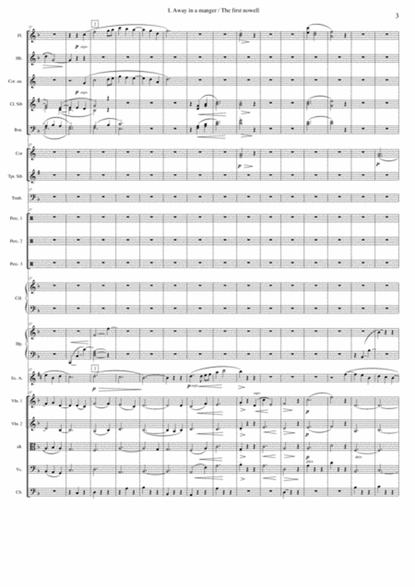 Fantasy on Christmas Carols, Concerto for Alto Saxophone and Orchestra - Score