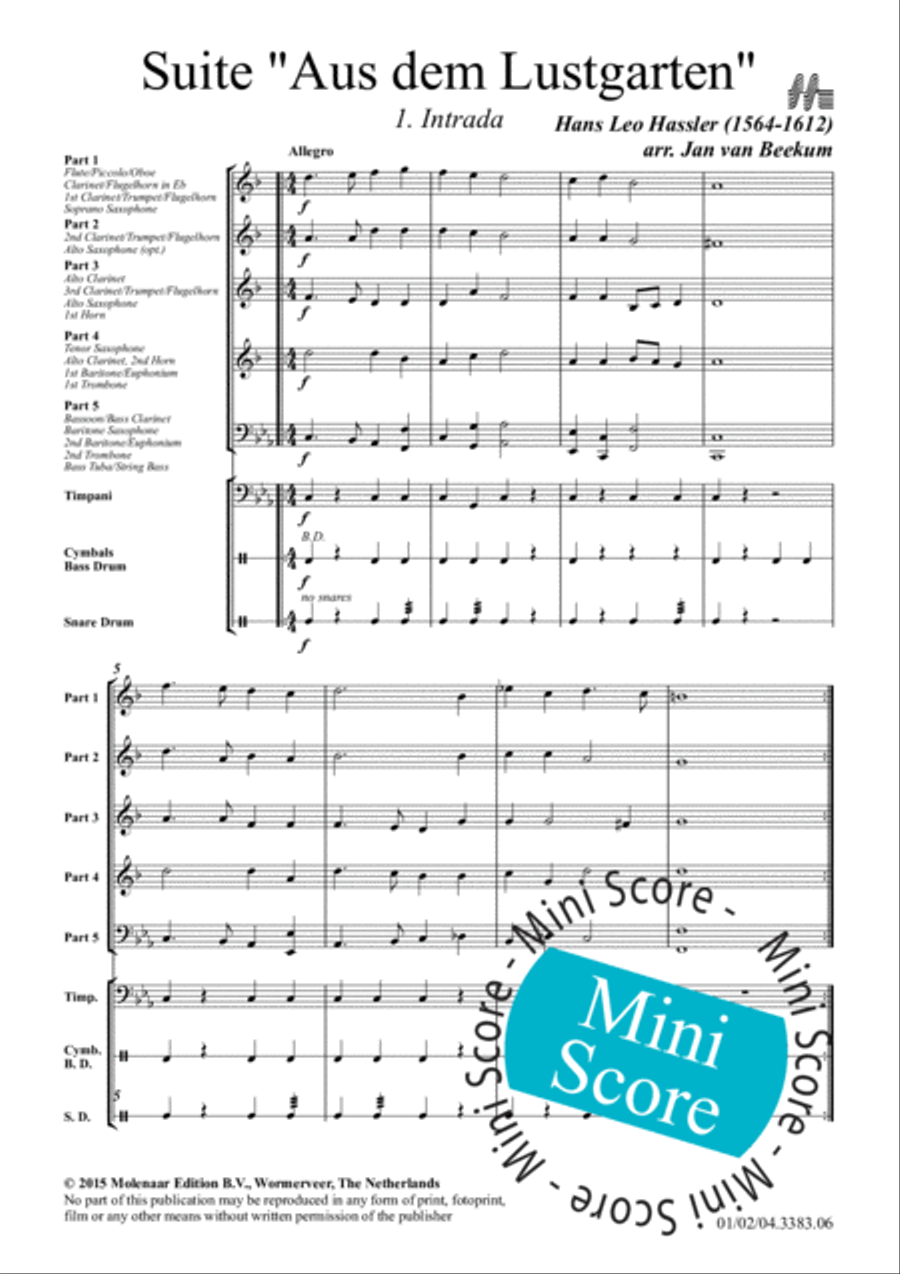 Suite 'Aus dem Lustgarten' Concert Band scores gallery preview page 5
