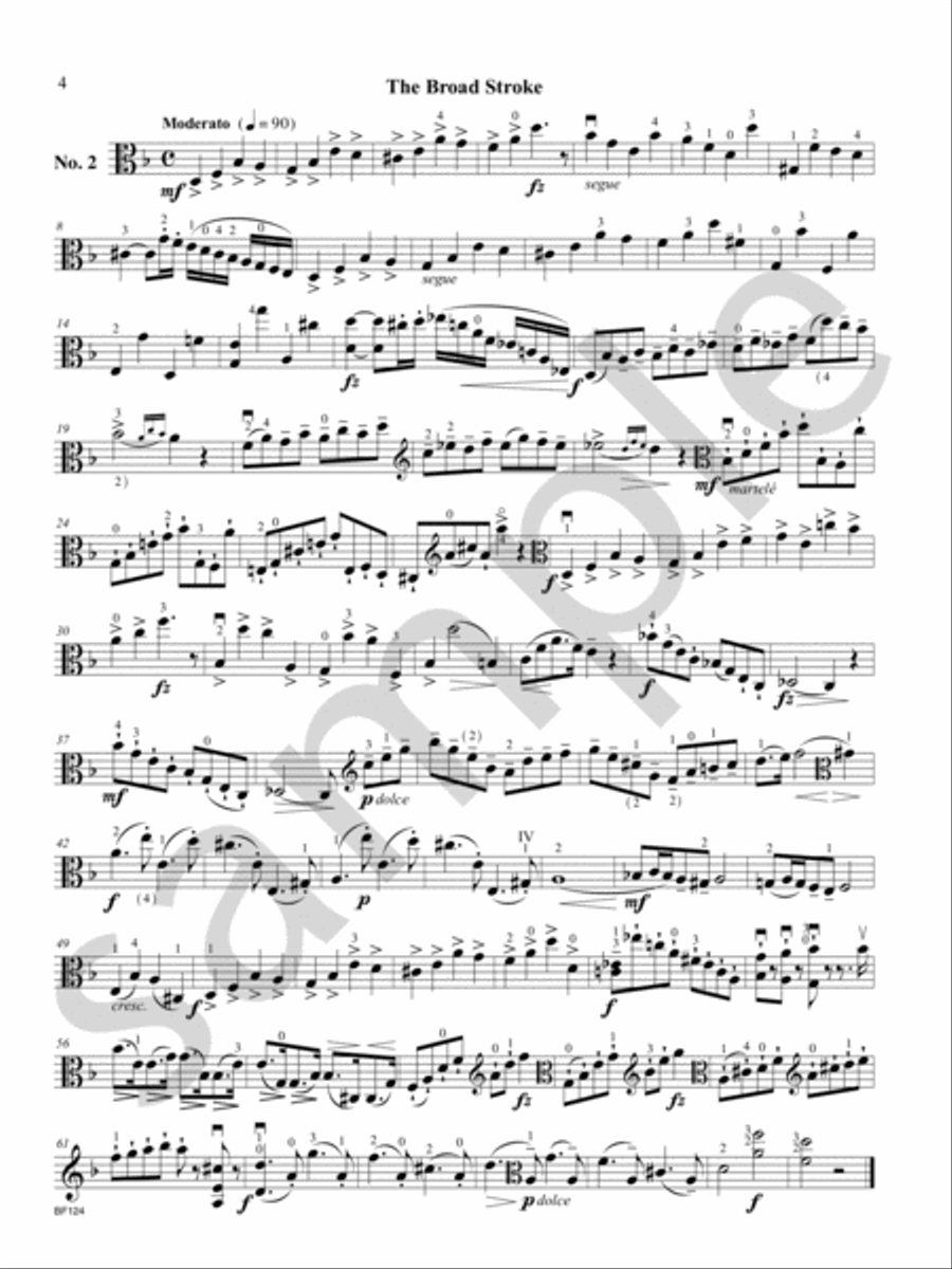 Selected Etudes for Viola Viola Solo scores gallery preview page 6