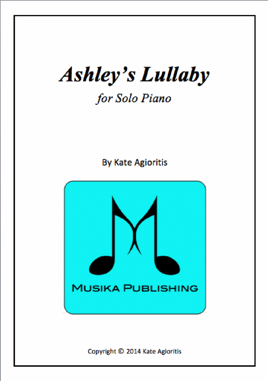 Ashley's Lullaby - for Solo Piano Piano Solo scores gallery preview page 1