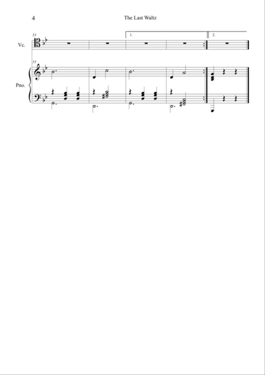The Last Waltz (Oldboy OST) Piano scores gallery preview page 4