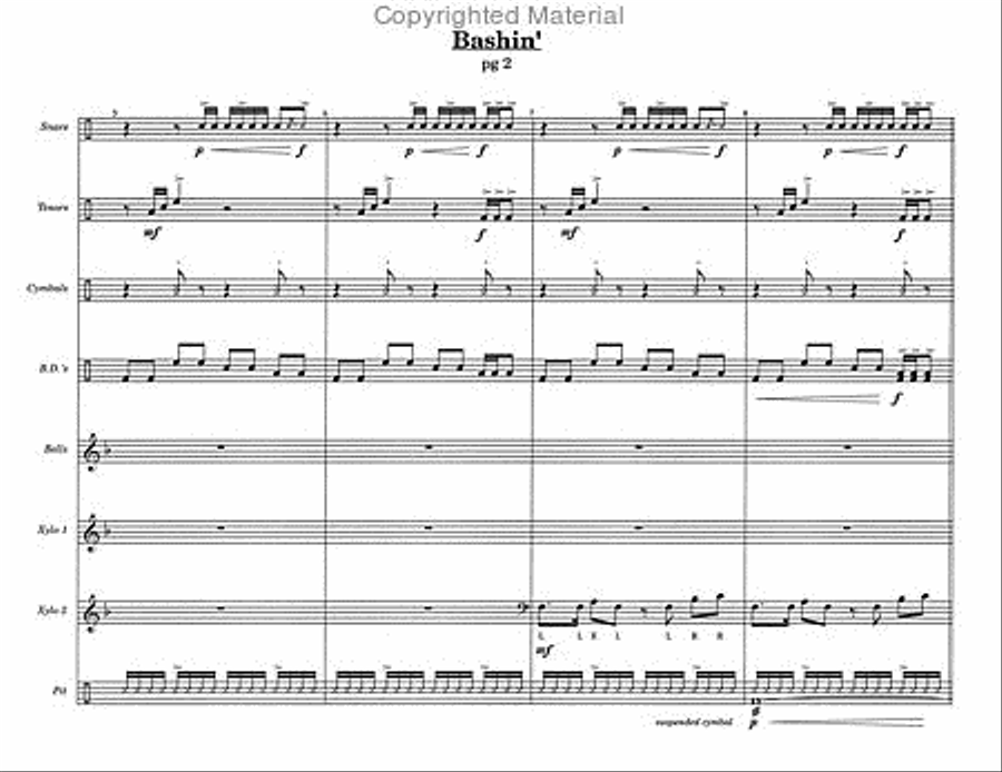 Bashin' Bashin' Percussion Ensemble scores gallery preview page 4