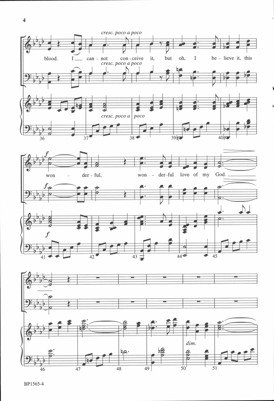 Oh, Wonderful Love of My God 4-Part scores gallery preview page 4