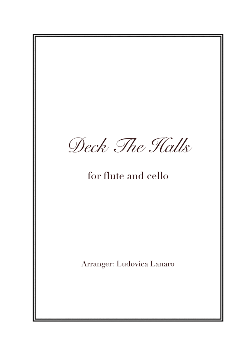 Deck The Halls - Christmas Easy Duet - Flute and Cello image number null
