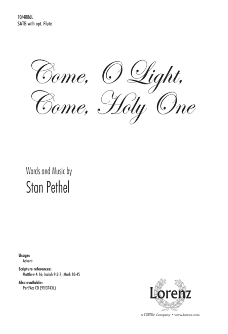 Come, O Light, Come, Holy One 4-Part scores gallery preview page 1
