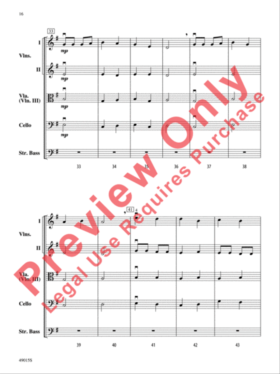 Petite Suite Française String Orchestra scores gallery preview page 17