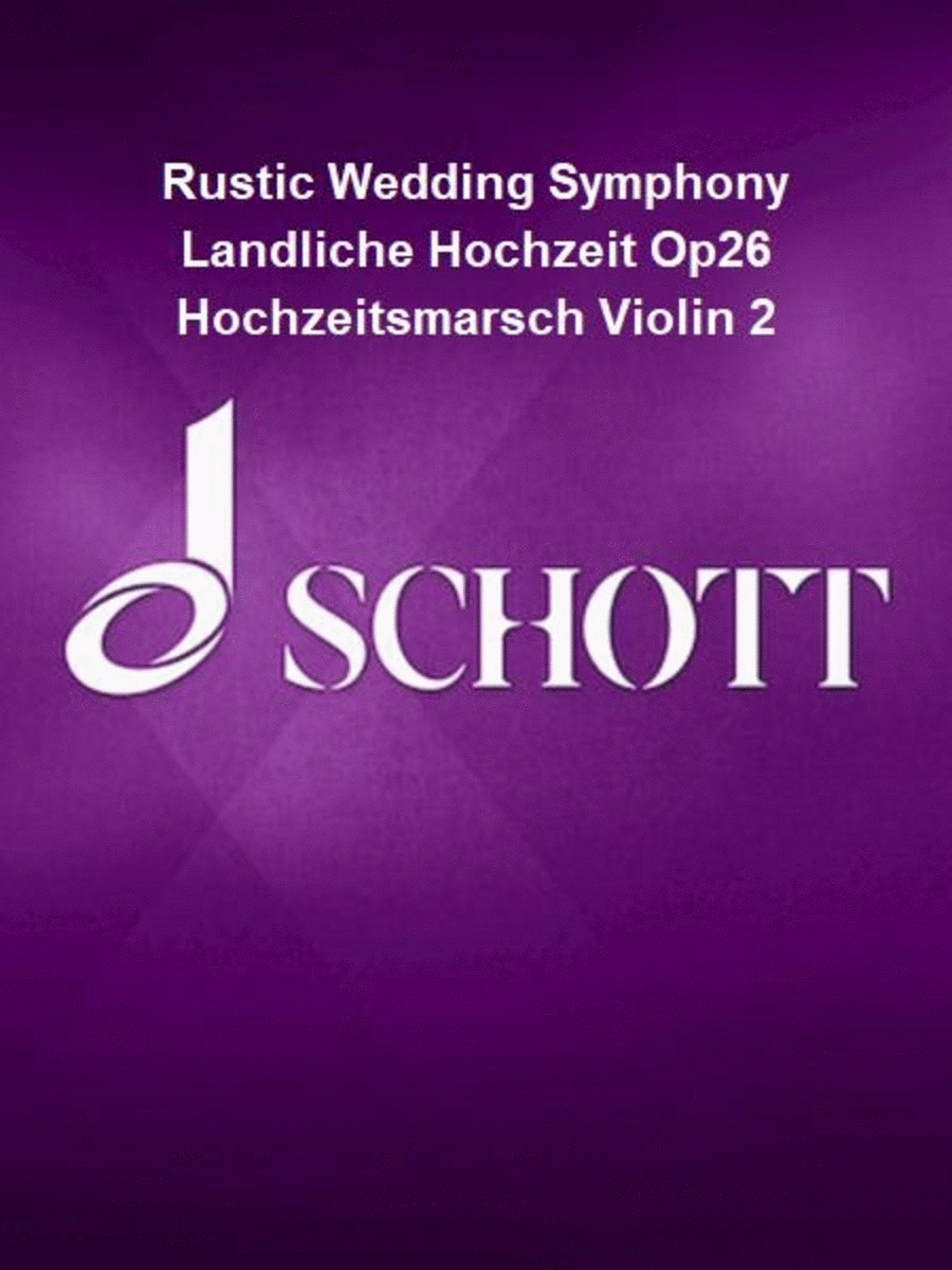 Rustic Wedding Symphony Landliche Hochzeit Op26 Hochzeitsmarsch Violin 2