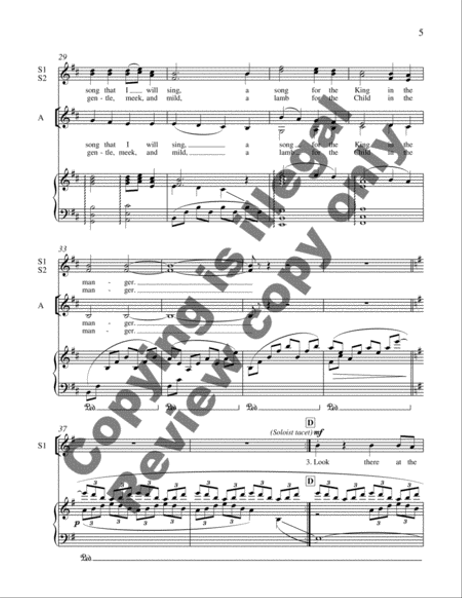 Shepherd's Song at Christmas SSA scores gallery preview page 5