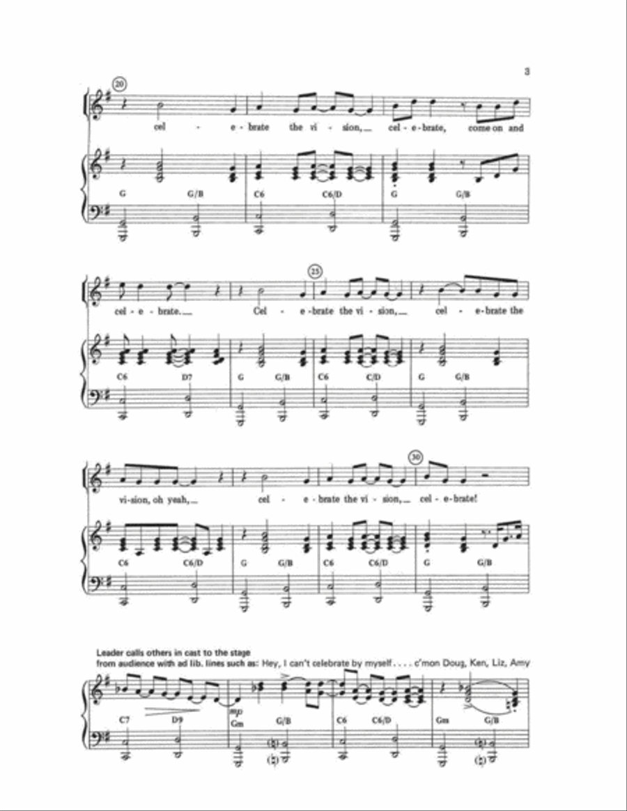 Celebrate the Vision Celebrate the Vision Unison Choir scores gallery preview page 3