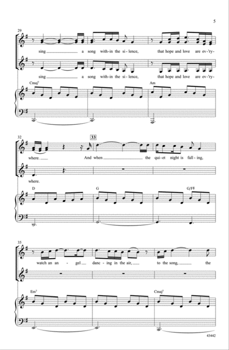 December Prayer December Prayer Choir scores gallery preview page 4