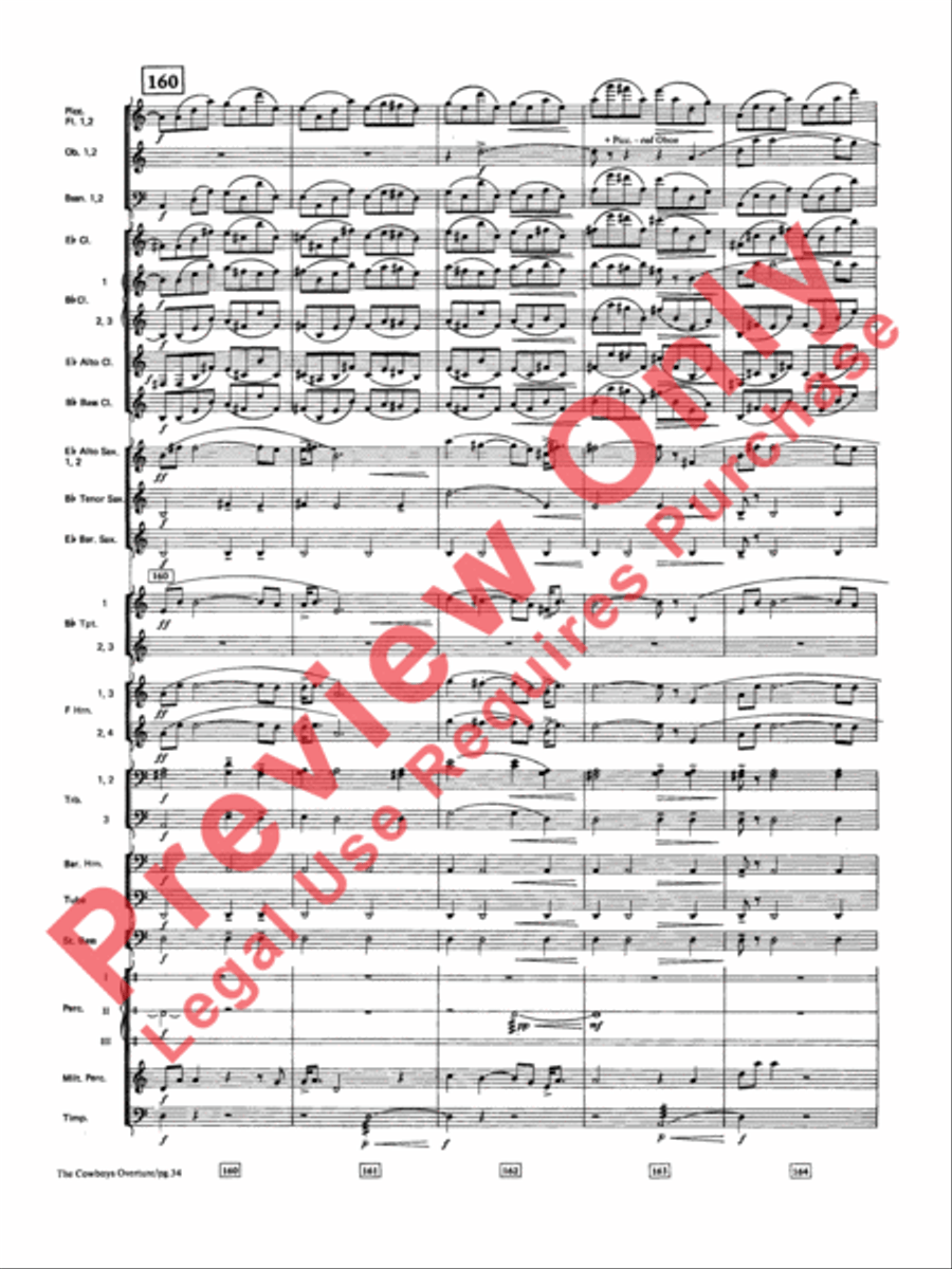 The Cowboys Concert Band scores gallery preview page 35
