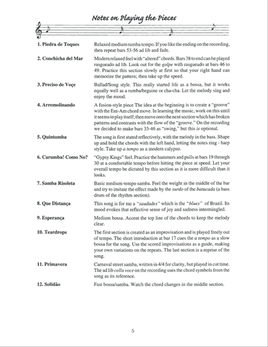 Latin American Jazz for Fingerstyle Guitar Acoustic Guitar scores gallery preview page 6