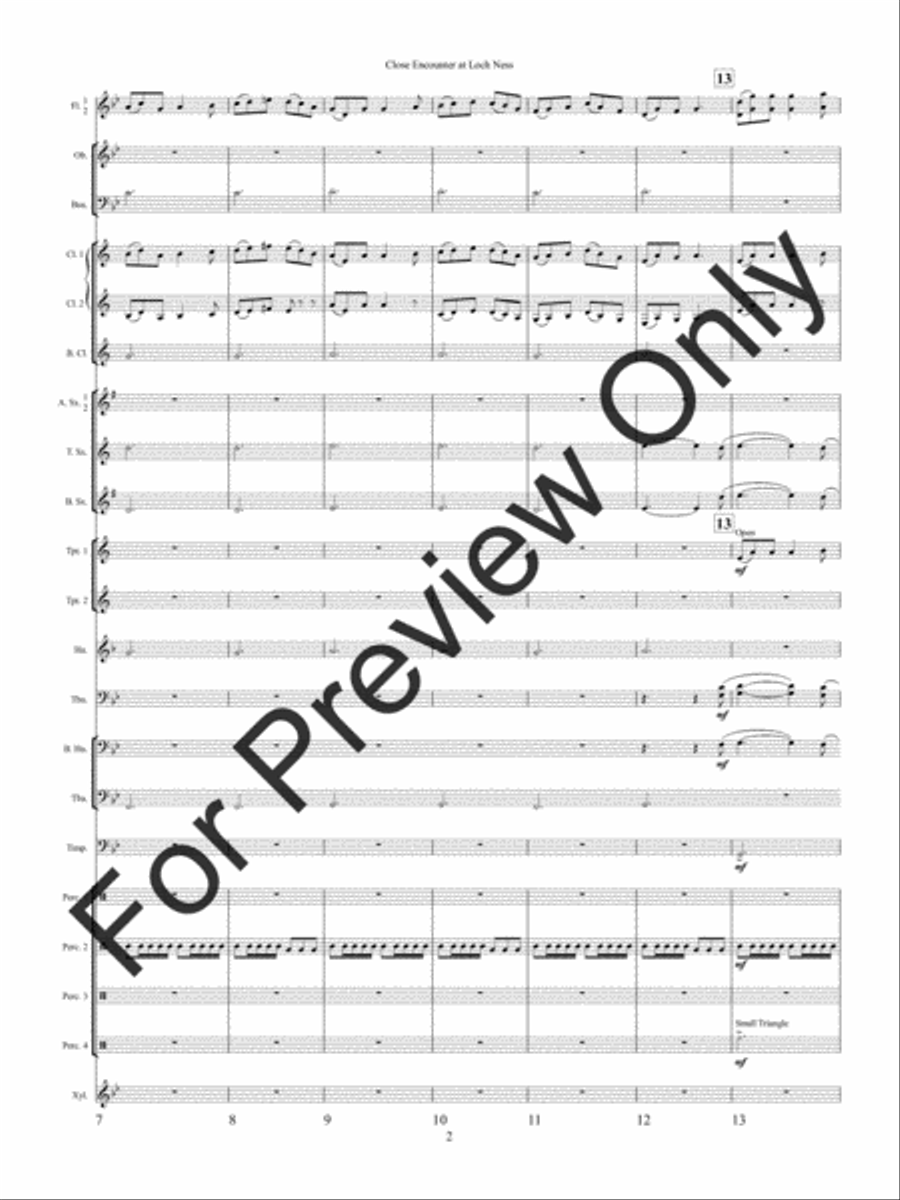 Close Encounter at Loch Ness Concert Band scores gallery preview page 5