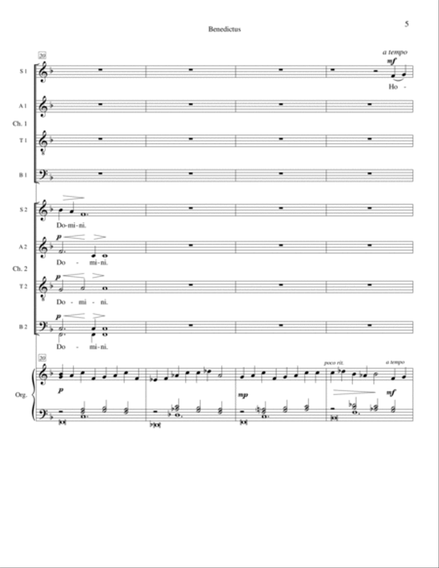 Benedictus 4-Part scores gallery preview page 5