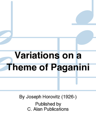 Book cover for Variations on a Theme of Paganini