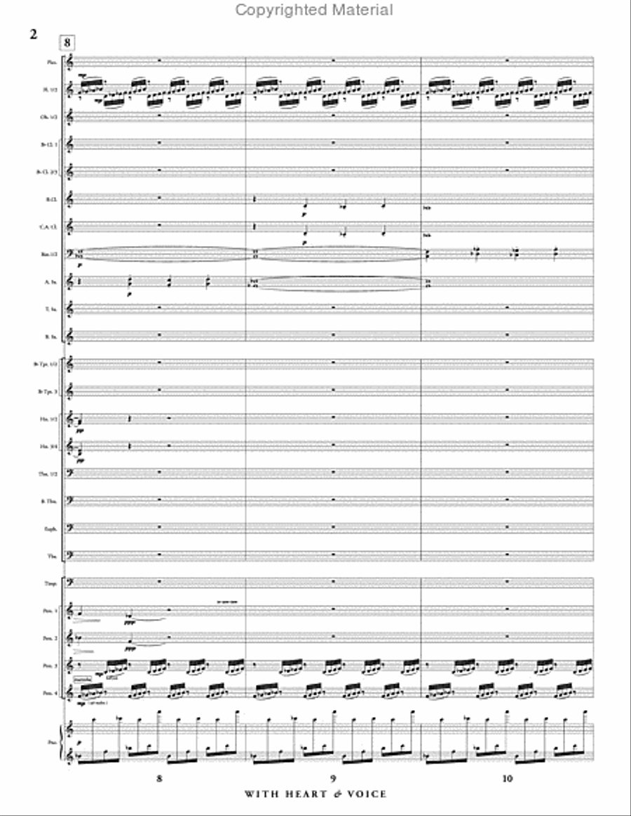 With Heart and Voice (score only) Concert Band scores gallery preview page 3