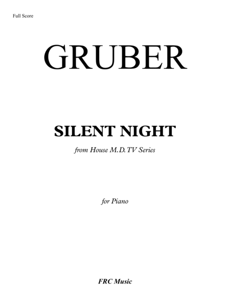 Silent Night - as played by Dr. House (Hugh Laurie) for Piano Solo image number null