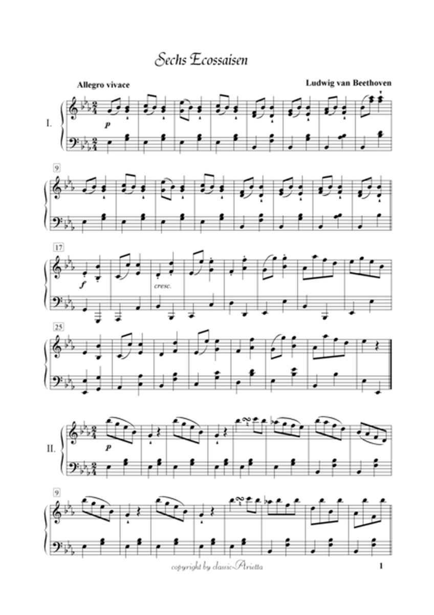 Six Ecossaisen for Piano from Ludwig van Beethoven