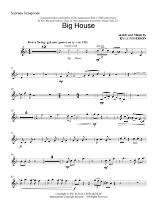 Book cover for Big House - Bb Soprano Sax