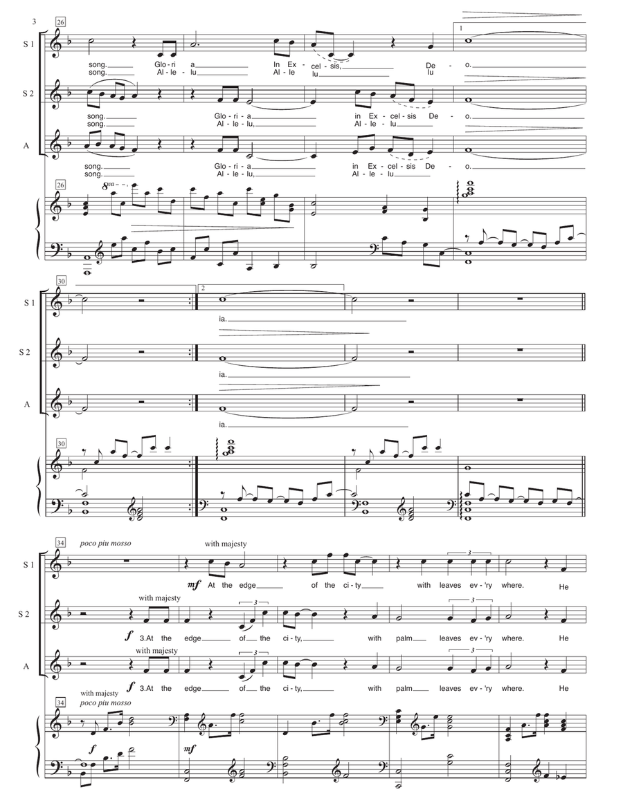in a corner of the stable - a journey of love and faith. SSA choir with piano SSA scores gallery preview page 4