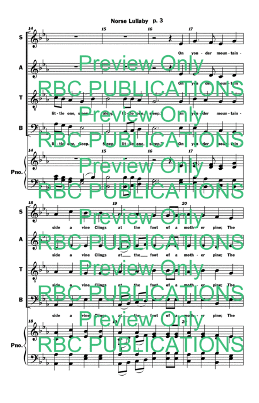 Norse Lullaby Norse Lullaby 4-Part scores gallery preview page 6