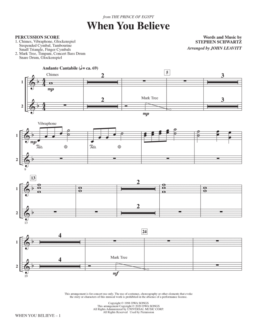 When You Believe (from The Prince Of Egypt) (arr. John Leavitt) by Stephen Schwartz
                        Choir -
                         Digital Sheet Music
                        
