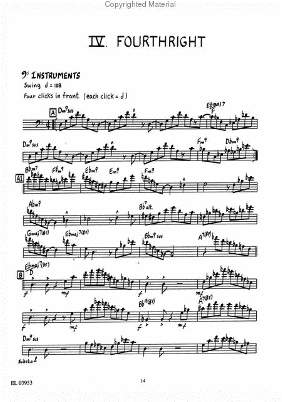 14 Jazz & Funk Etudes Trombone scores gallery preview page 6