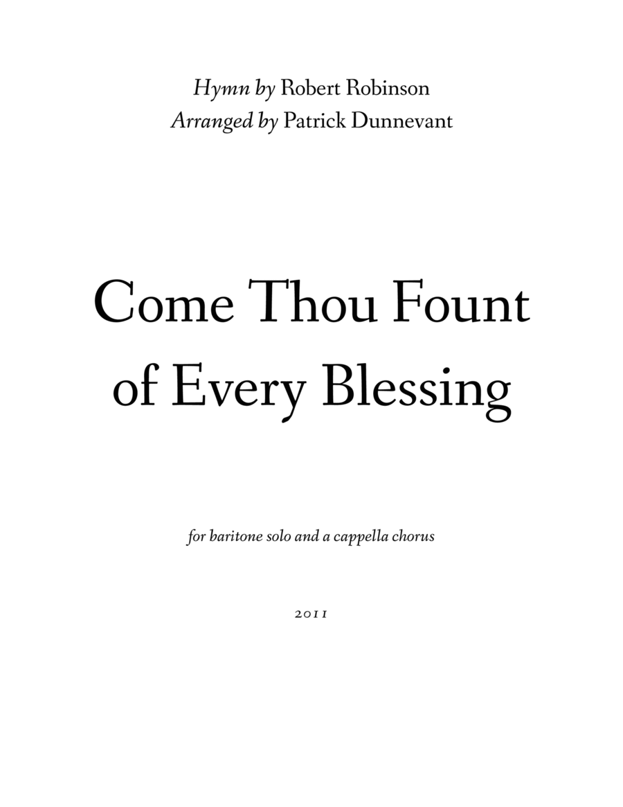 Come, Thou Fount of Every Blessing image number null