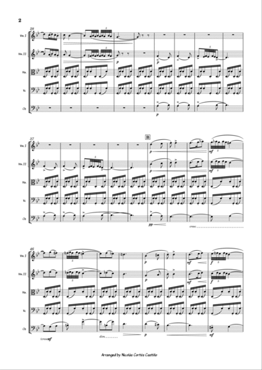 Tchaikovsky - Arabian Dance (The Nutcracker) for String orchestra String Orchestra scores gallery preview page 3