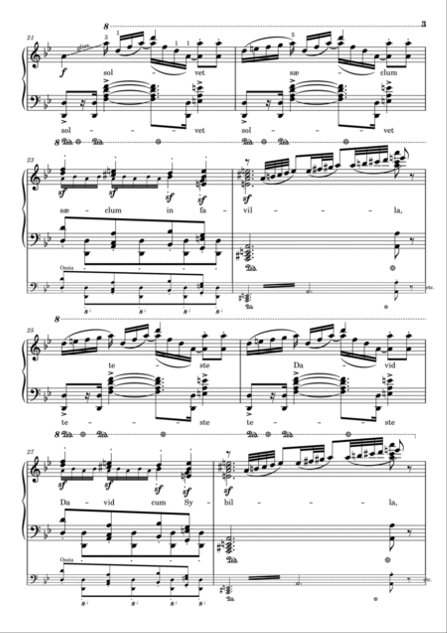 Verdi - Dies Irae et Tuba Mirum - Messa da Requiem - For Piano Solo Original Piano Solo scores gallery preview page 3