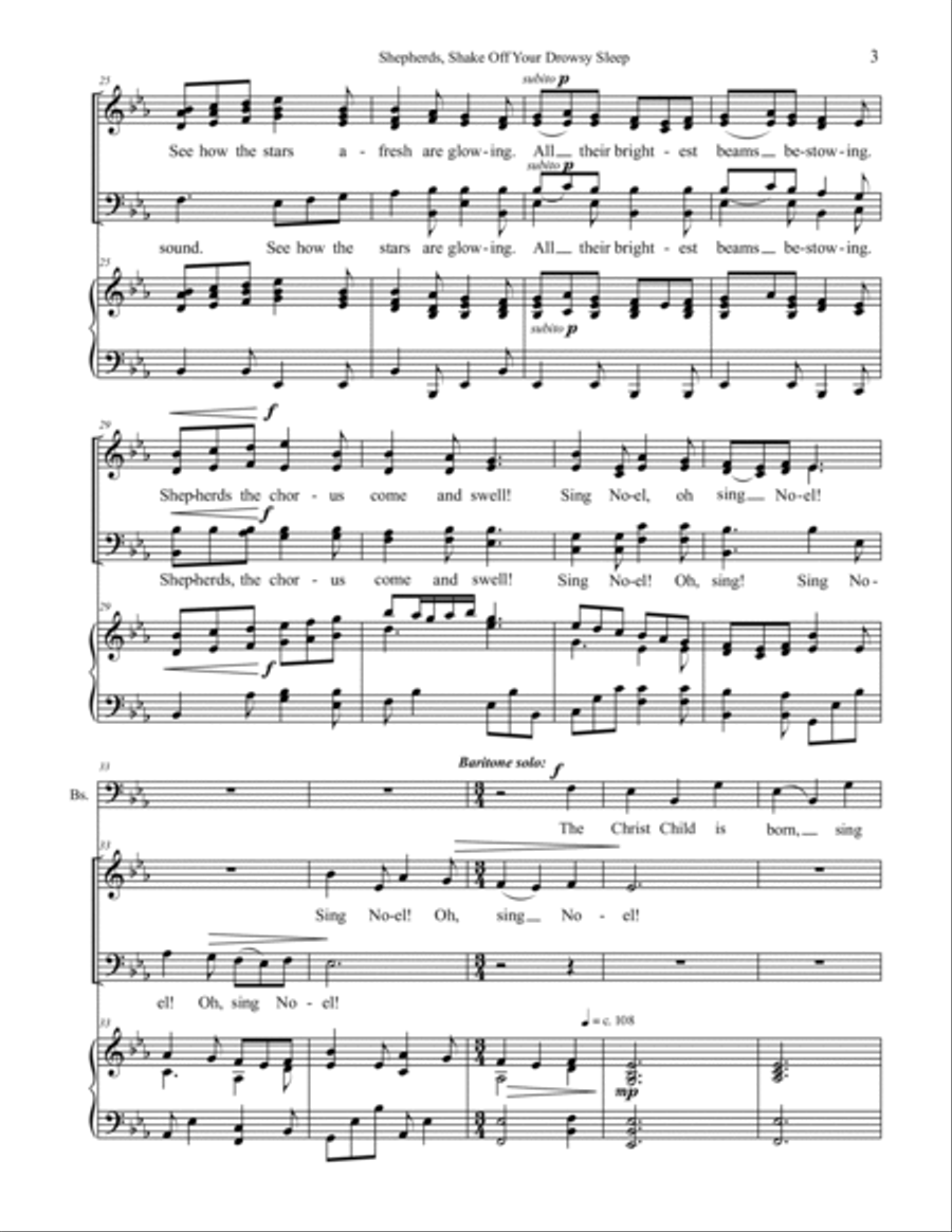 Shepherds Shake Off Your Drowsy Sleep 4-Part scores gallery preview page 4