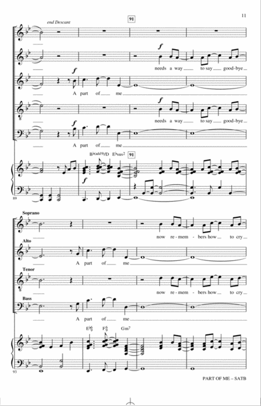 Part Of Me (from Dear Evan Hansen) (arr. Roger Emerson) 4-Part scores gallery preview page 10