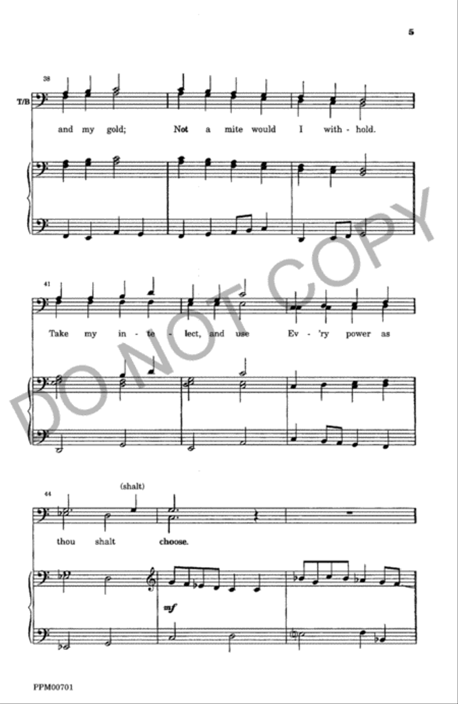 Ever, Only, All For Thee 4-Part scores gallery preview page 6