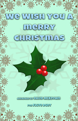 Book cover for We Wish You a Merry Christmas, Jazz Style, for Flute Duet