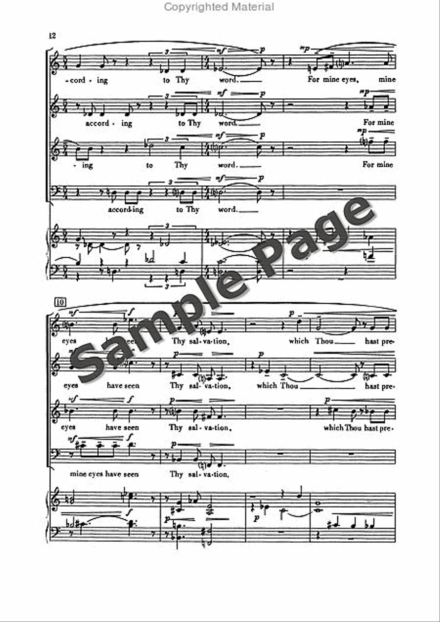 Magnificat and Nunc Dimittis 4-Part scores gallery preview page 15