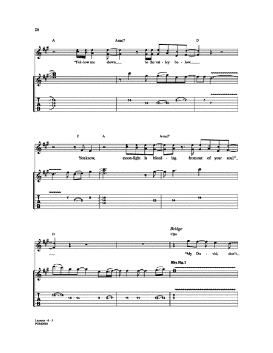 Lazarus Electric Guitar scores gallery preview page 3