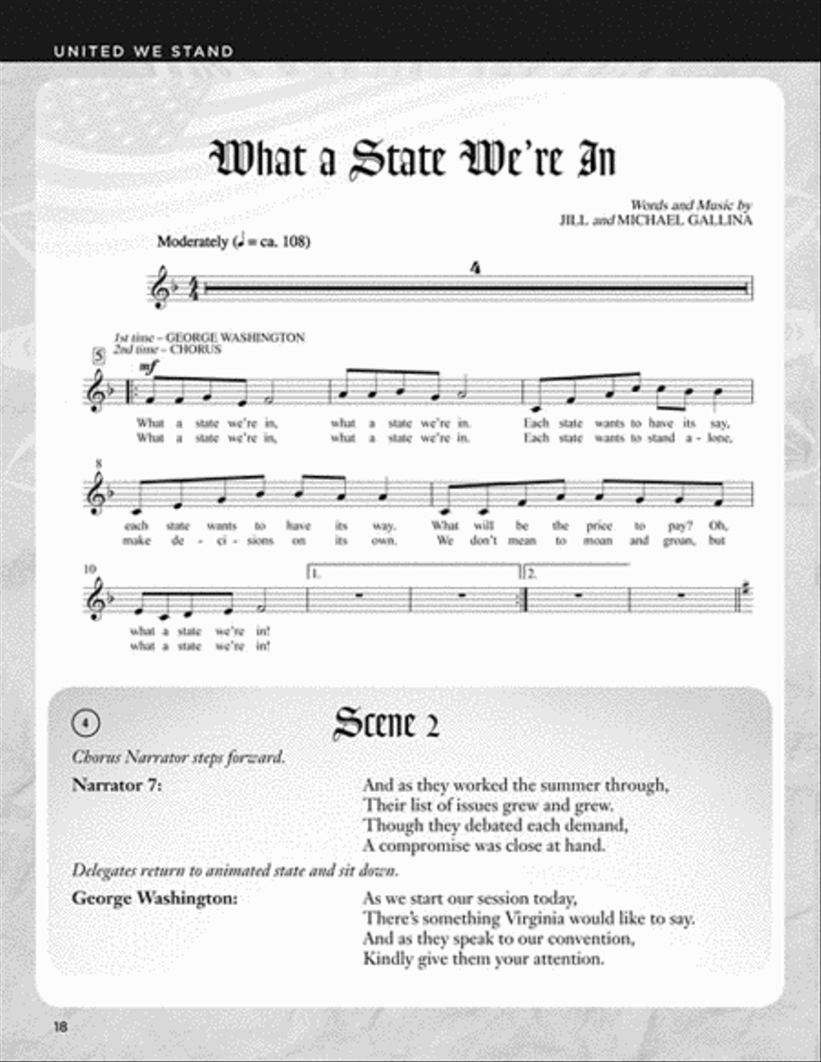 United We Stand Unison Choir scores gallery preview page 4
