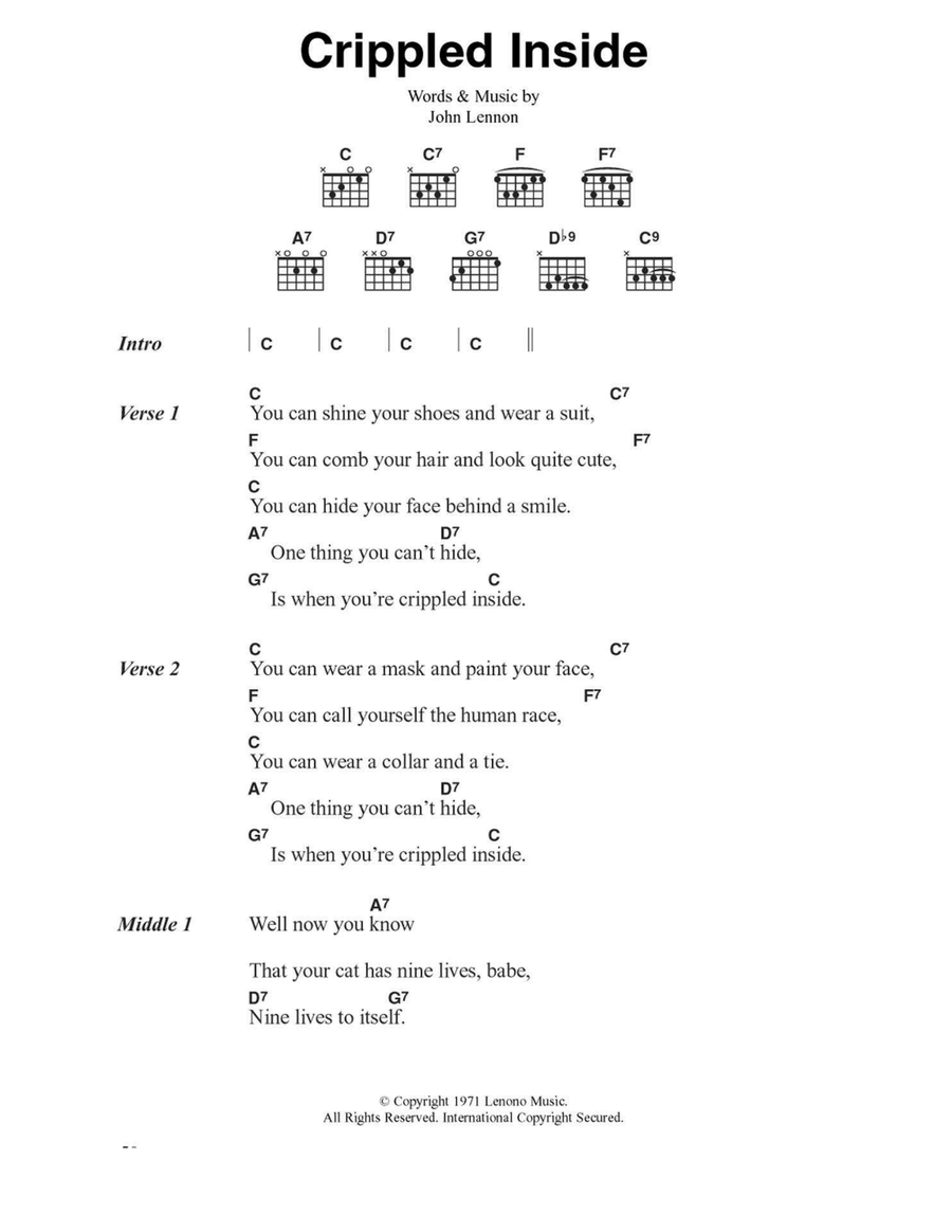 Crippled Inside Acoustic Guitar scores gallery preview page 1