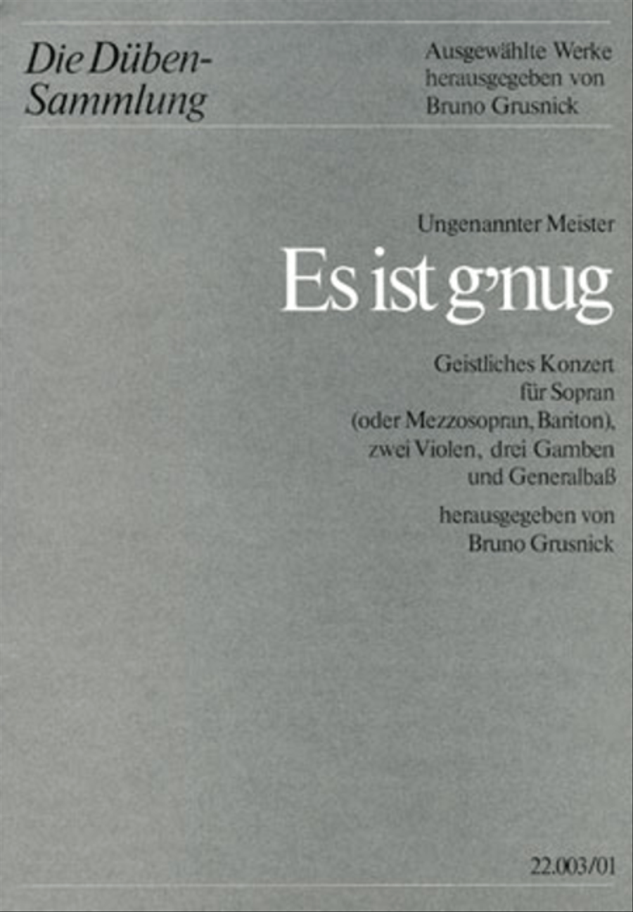 Es ist g'nug Viola da Gamba scores gallery preview page 1