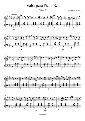 Waltz For Piano N.1, Opus 4
