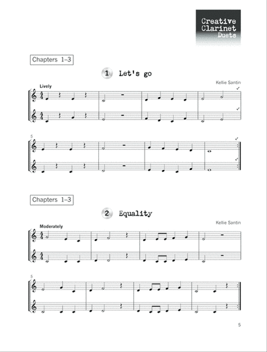 Creative Clarinet Duets + CD Clarinet Duet scores gallery preview page 4