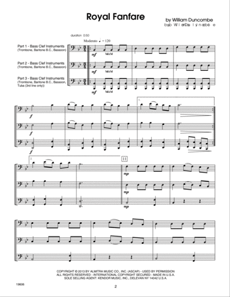 Classical FlexTrios - Bass Clef Instruments Flexible/Adaptable scores gallery preview page 2