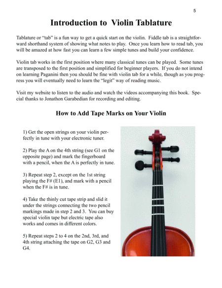 Easy Classical Violin Tabs image number null