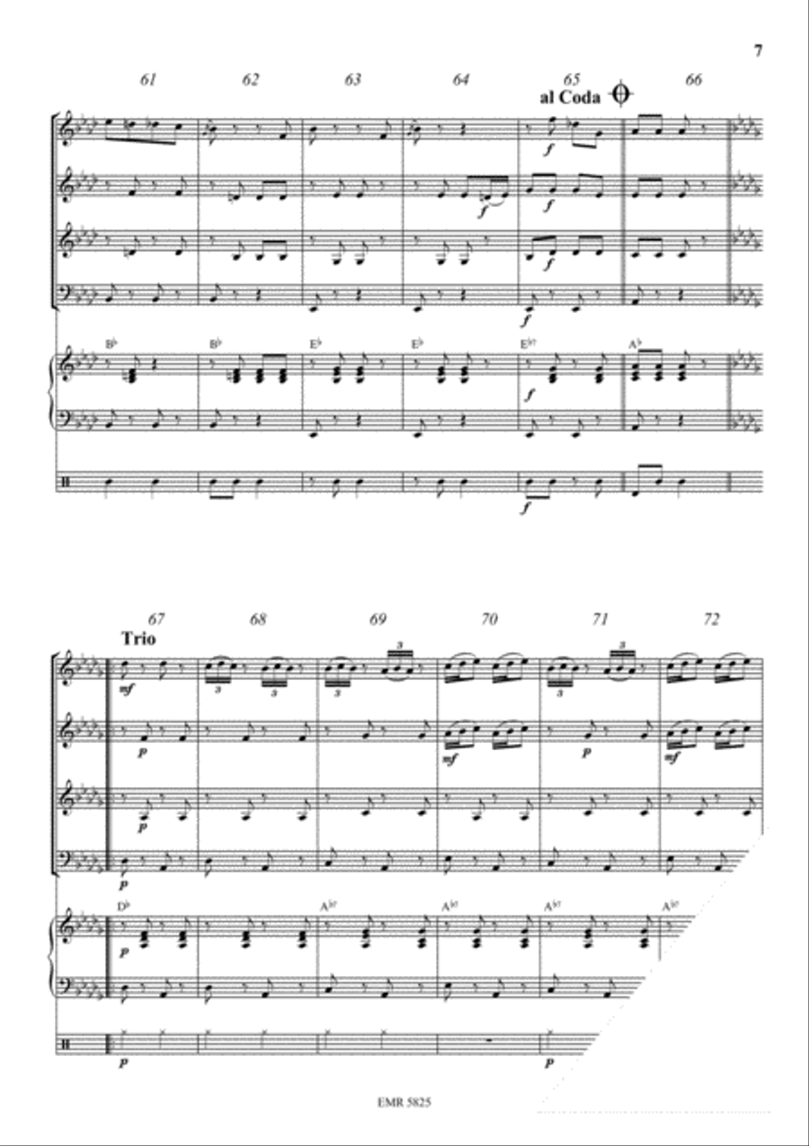Tritsch-Tratsch Polka Concert Band scores gallery preview page 7