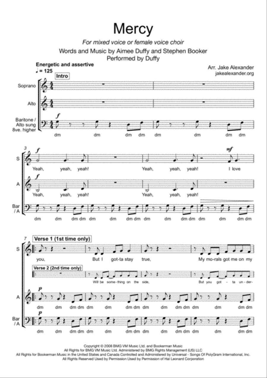 Mercy 3-Part scores gallery preview page 1